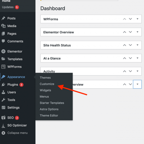 1. Customizer