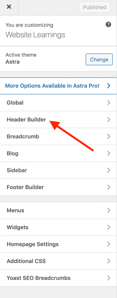 2. Header Builder