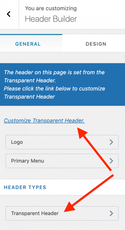 3. Transparent Header